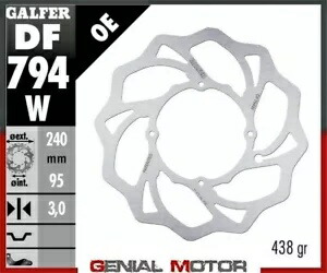 Galfer ブレーキディスク フロント ウェーブ固定 240x3 mm KTM 150 SX 19/16 2015-2018- Galfer brake discs front wave fixed 240x3 mm KTM 150 SX 19/16 2015-2018- 【並行輸入品】
