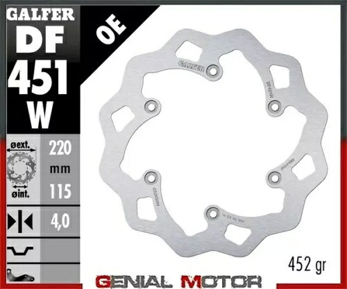 Galfer ブレーキ ディスク リア ウェーブ 固定 220x4 mm ヤマハ TT 600 RE 2003- Galfer brake discs rear wave fixed 220x4 mm Yamaha TT 600 RE 2003- 【並行輸入品】