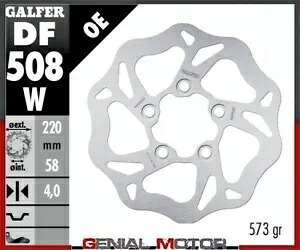 Galfer ブレーキ ディスク フロント ウェーブ固定 220x4 mm KYMCO YUP 250 2002- Galfer brake discs front wave fixed 220x4 mm KYMCO YUP 250 2002- 【並行輸入品】