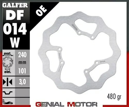 Galfer ブレーキディスク フロント ウェーブ 固定 240x3 mm ホンダ CRF 300 X 2014- Galfer brake discs front wave fixed 240x3 mm Honda CRF 300 X 2014- 【並行輸入品】