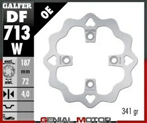 Galfer ブレーキディスク リアウェーブ固定 187x4 mm ホンダ TRX 250 X 1987-1991- Galfer brake discs rear wave fixed 187x4 mm Honda TRX 250 X 1987-1991- 【並行輸入品】