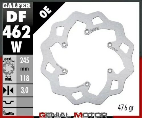 Galfer ブレーキディスク フロント ウェーブ固定 245x3 mm ヤマハ YZ 125、WR 1998-2000- Galfer brake discs front wave fixed 245x3 mm Yamaha YZ 125, WR 1998-2000- 【並行輸入品】