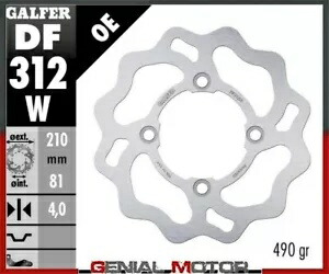 Galfer リアブレーキディスク ウェーブ固定 210x4mm スズキ RGV 250 ガンマ 1991-1996 Galfer Rear Brake Disc WAVE FIXED 210x4mm SUZUKI RGV 250 GAMMA 1991-1996 【並行輸入品】