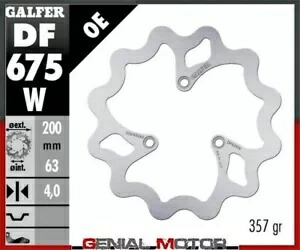 Galfer ブレーキディスク リア ウェーブ 固定 200x4 mm Rieju mxr 125 4T 2003- Galfer brake discs rear wave fixed 200x4 mm Rieju mxr 125 4T 2003- 【並行輸入品】