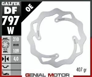 Galfer ブレーキディスク リア ウェーブ 固定 210x4 mm KTM 250 FREERIDE F 2018- Galfer brake discs rear wave fixed 210x4 mm KTM 250 FREERIDE F 2018- 【並行輸入品】