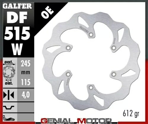 Galfer ブレーキディスク リアウェーブ固定 245x4 mm ヤマハ YZ 125 2018 -2020- Galfer brake discs rear wave fixed 245x4 mm Yamaha YZ 125 2018 -2020- 【並行輸入品】