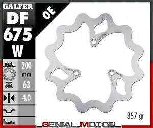 Galfer ブレーキディスク リア ウェーブ 固定 200x4 mm Rieju mxr 125 4T 2003- Galfer brake discs rear wave fixed 200x4 mm Rieju mxr 125 4T 2003- 【並行輸入品】
