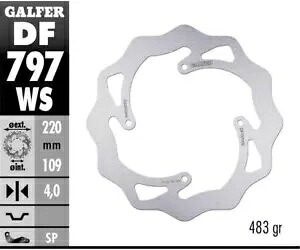 Galfer リアブレーキディスク ウェーブ固定オーバーシ 220x4 mm KTM 150 SX 17/14 2015 2018- Galfer rear brake disc wave fixed oversi 220x4 mm KTM 150 SX 17/14 2015 2018- 【並行輸入品】