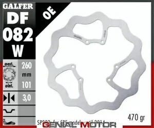 Galfer ブレーキディスク フロント ウェーブ 固定 260x3 mm ホンダ CRF 450 RX 2018- Galfer brake discs front wave fixed 260x3 mm Honda CRF 450 RX 2018- 【並行輸入品】