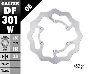 Galfer ブレーキディスク フロント ウェーブ固定 250x3 mm スズキ RM 250 2006- Galfer brake disc front wave fixed 250x3 mm Suzuki RM 250 2006- 【並行輸入品】
