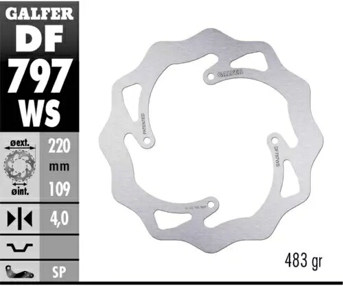 Galfer リアブレーキディスク ウェーブ固定オーバーシ 220x4 KTM 250 FREERIDE R 2013 2017- Galfer rear brake disc wave fixed oversi 220x4 KTM 250 FREERIDE R 2013 2017- 【並行輸入品】 44,330円