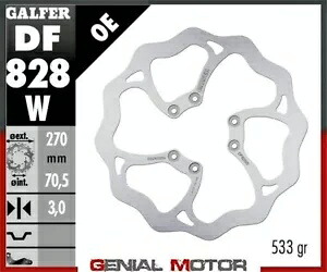 Galfer ブレーキディスク フロント ウェーブ固定 270x3mm TM 125 ENDURO/MX 2000- Galfer brake discs front wave fixed 270x3mm TM 125 ENDURO/MX 2000- 【並行輸入品】
