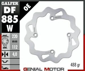 Galfer ブレーキディスク リアウェーブ固定 220x4 mm HUSQVARNA 250 CR 2004-2004- Galfer brake discs rear wave fixed 220x4 mm HUSQVARNA 250 CR 2004-2004- 【並行輸入品】