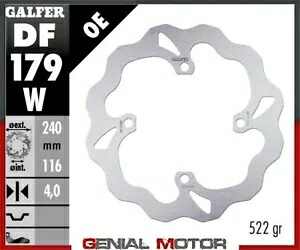 Galfer ブレーキディスク リアウェーブ固定 240x4 mm スズキ RM 250 Z 2004-2006- Galfer brake discs rear wave fixed 240x4 mm Suzuki RM 250 Z 2004-2006- 【並行輸入品】