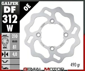 Galfer リアブレーキディスク ウェーブ固定 210x4mm スズキ GSX R 400 1989-1989 Galfer Rear Brake Disc WAVE FIXED 210x4mm SUZUKI GSX R 400 1989-1989 【並行輸入品】