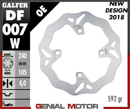 Galfer ブレーキディスク リア ウェーブ 固定 240x4 mm ホンダ Sh 150 i SCOOPY ABS 2013- Galfer brake discs rear wave fixed 240x4 mm Honda Sh 150 i SCOOPY ABS 2013- 【並行輸入品】