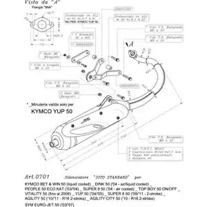 コンプリートエキゾーストシステム Leovince Sito Kymco Super 8 50 2 Stroke 2009 - 2012 Complete Exhaust System Leovince Sito Kymco Super 8 50 2 Stroke 2009 - 2012 【並行輸入品】