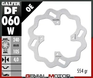 Galfer リア ブレーキ ディスク WAVE FIXED 240x4mm HONDA XR 650 R 2000 Galfer Rear Brake Disc WAVE FIXED 240x4mm HONDA XR 650 R 2000 【並行輸入品】