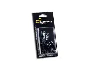 LIGHTECH シャイニーブラック モータースクリューセット ヤマハ R7 2022 - 2023-用 LIGHTECH Shiny Black Motor Screw Set for Yamaha R7 2022 - 2023- 【並行輸入品】