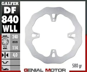 Galfer リア ブレーキ ディスク WAVE FIXED SOLID 240x4mm TM MX 250 2015 Galfer Rear Brake Disc WAVE FIXED SOLID 240x4mm TM MX 250 2015 【並行輸入品】