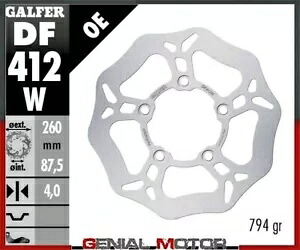 Galfer ブレーキディスク フロント ウェーブ固定 260x4 mm KYMCO PEOPLE 250 2002-2004- Galfer brake discs front wave fixed 260x4 mm KYMCO PEOPLE 250 2002-2004- 【並行輸入品】