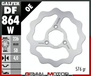 Galfer ブレーキディスク フロント ウェーブ固定 226x4 mm プジョー エリセオ 125 1998-2000- Galfer brake discs front wave fixed 226x4 mm Peugeot Elyseo 125 1998-2000- 【並行輸入品】