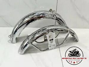 ホンダ CL70 フロント＆リアフェンダー CD50 SS50Z クローム マッドガード セット CL50 CL65 SS50 V。 Honda CL70 Front & Rear Fender CD50 SS50Z Chrome Mudguard Set CL50 CL65 SS50 V. 【並行輸入品】
