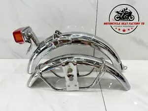 ホンダ CL65 フロント＆リアフェンダー CD50 SS50Z クローム マッドガード セット CL50 CL70 SS50 V。 Honda CL65 Front & Rear Fender CD50 SS50Z Chrome Mudguard Set CL50 CL70 SS50 V. 【並行輸入品】