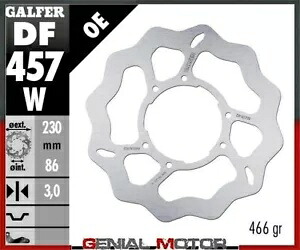 Galfer フロント ブレーキ ディスク ウェーブ固定 230x3mm ヤマハ TT 600 1990-1992 Galfer Front Brake Disc WAVE FIXED 230x3mm YAMAHA TT 600 1990-1992 【並行輸入品】