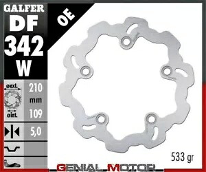 Galfer リアブレーキディスク ウェーブ固定 210x5mm スズキ AN 250 バーグマン 1998-2002 Galfer Rear Brake Disc WAVE FIXED 210x5mm SUZUKI AN 250 BURGMAN 1998-2002 【並行輸入品】