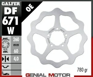 Galfer ブレーキ ディスク フロント ウェーブ固定 260x4 mm アプリリア スカラベオ 200/gt 2002-2006- Galfer brake discs front wave fixed 260x4 mm Aprilia Scarabeo 200/gt 2002-2006- 【並行輸入品】