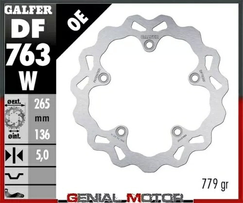 Galfer リア ブレーキ ディスク WAVE FIXED 265x5mm BMW R 1200 RT 2005 Galfer Rear Brake Disc WAVE FIXED 265x5mm BMW R 1200 RT 2005 【並行輸入品】