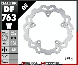 Galfer リア ブレーキ ディスク WAVE FIXED 265x5mm BMW F 800 GT 2013 Galfer Rear Brake Disc WAVE FIXED 265x5mm BMW F 800 GT 2013 【並行輸入品】