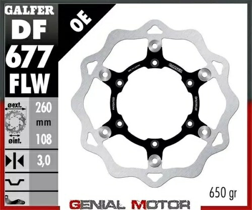 Galfer フロント ブレーキ ディスク ウェーブ フロート (スチール)260x3mm CCM 604 RS ROADSTER 2000-2003 Galfer Front Brake Disc WAVE FLOAT(STEEL)260x3mm CCM 604 RS ROADSTER 2000-2003 【並行輸入品】