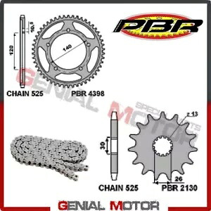 EK1238G チェーンとスプロケットキット 18 / 43 / 525 PBR トライアンフ スラクストン 2006 - 2015 EK1238G Chain and Sprockets Kit 18 / 43 / 525 PBR TRIUMPH THRUXTON 2006 - 2015 【並行輸入品】