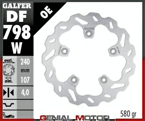 Galfer リアブレーキディスク ウェーブ固定 240x4mm ハスクバーナ 701 ヴィットピレン 2018-2019 Galfer Rear Brake Disc WAVE FIXED 240x4mm HUSQVARNA 701 VITPILEN 2018-2019 【並行輸入品】