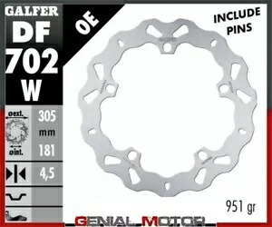 Galfer フロント ブレーキ ディスク WAVE FIXED 305x4.5mm BMW R 1250 GS 2019 Galfer Front Brake Disc WAVE FIXED 305x4.5mm BMW R 1250 GS 2019 【並行輸入品】