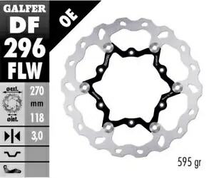 Galfer フロント ブレーキ ディスク ウェーブ フローティング C. スチール 270x3mm ヤマハ YZ 125 2022 - 2023 Galfer Front Brake Disc WAVE FLOATING C. STEEL 270x3mm YAMAHA YZ 125 2022 - 2023 【並行輸入品】