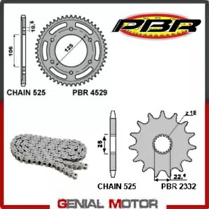 EK1279G チェーンとスプロケットキット 16 / 42 / 525 PBR トライアンフ ボンネビル 2016 - 2018 EK1279G Chain and Sprockets Kit 16 / 42 / 525 PBR TRIUMPH BONNEVILLE 2016 - 2018 【並行輸入品】
