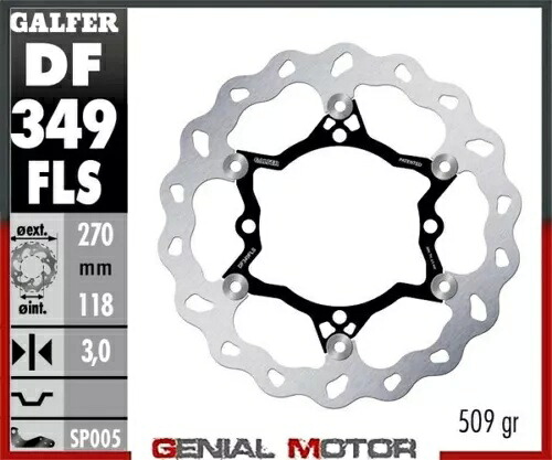 Galfer フロント ブレーキ ディスク ウェーブ フローティング オーバーサイズ 270x3mm スズキ RM 250 Z 2007-2012 Galfer Front Brake Disc WAVE FLOATING OVERSIZE 270x3mm SUZUKI RM 250 Z 2007-2012 【並行輸入品】