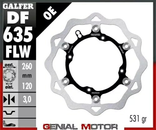 Galfer フロント ブレーキ ディスク ウェーブ フローティング (C. スチール) 260x3mm HUSQVARNA 310 TE R 2013 Galfer Front Brake Disc WAVE FLOATING (C. STEEL) 260x3mm HUSQVARNA 310 TE R 2013 【並行輸入品】 55,440円