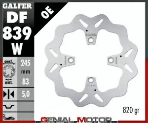 Galfer リア ブレーキディスク ウェーブ固定 245x5mm 245x5mm DUCATI MULTISTRADA1200 SS 10-14 Galfer Rear BrakeDisc WAVE FIXED 245x5mm 245x5mm DUCATI MULTISTRADA1200 SS 10-14 【並行輸入品】
