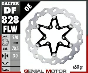 Galfer フロント ブレーキ ディスク ウェーブ フローティング (C. スチール) 270x3mm TM MX 85 2005-2012 Galfer Front Brake Disc WAVE FLOATING (C. STEEL) 270x3mm TM MX 85 2005-2012 【並行輸入品】