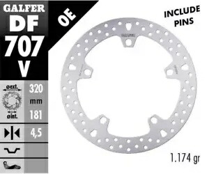Galfer フロント ブレーキ ディスク ラウンド固定 320x4.5mm BMW R 1200 ST 2005 - 2008 Galfer Front Brake Disc ROUND FIXED 320x4.5mm BMW R 1200 ST 2005 - 2008 【並行輸入品】
