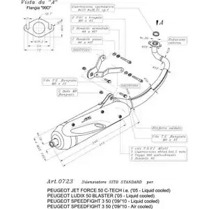 コンプリートエキゾーストシステム Leovance Sito Peugeot Jet Force C Tech 50 2005 - 2016 Complete Exhaust System Leovince Sito Peugeot Jet Force C Tech 50 2005 - 2016 【並行輸入品】
