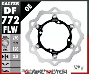 Galfer フロント ブレーキ ディスク ウェーブ フローティング(C.STEEL)270x3mm SHERCO 3.0SEF-R ISDE 2012 Galfer Front Brake Disc WAVE FLOATING(C.STEEL)270x3mm SHERCO 3.0SEF-R ISDE 2012 【並行輸入品】