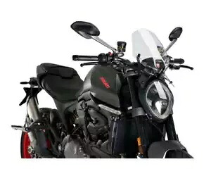 Puig フロントガラス透明裸 N.G.スポーツ 20712W ドゥカティ モンスター 937 2021 2022 Puig Windshield Transparent Naked N.G. Sport 20712W DUCATI MONSTER 937 2021 2022 【並行輸入品】