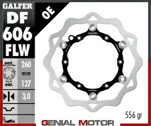 Galfer フロント ブレーキ ディスク ウェーブ フローティング (C. スチール) 260x3,2mm KTM 550 MG、XC 1994 Galfer Front Brake Disc WAVE FLOATING (C. STEEL) 260x3,2mm KTM 550 MG,XC 1994 【並行輸入品】