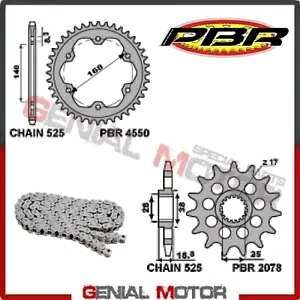 EK1199G チェーンとスプロケットキット 17 / 41 / 525 PBR BMW F GS 2008 EK1199G Chain and Sprockets Kit 17 / 41 / 525 PBR BMW F GS 2008 【並行輸入品】