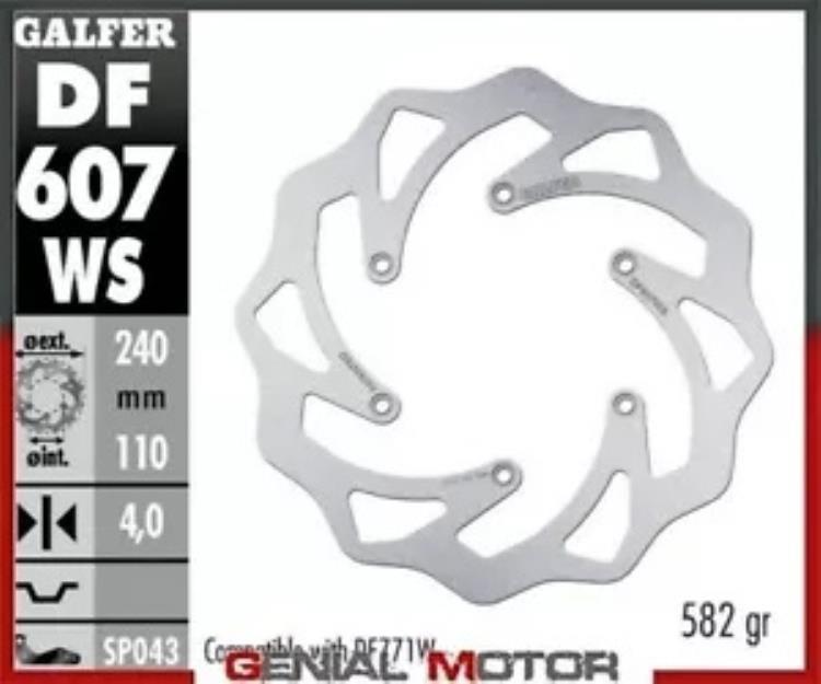 Galfer リア ブレーキ ディスク ウェーブ固定オーバーサイズ 240x4mm CCM 450 ADVENTURE 2015 Galfer Rear Brake Disc WAVE FIXED OVERSIZE 240x4mm CCM 450 ADVENTURE 2015 【並行輸入品】